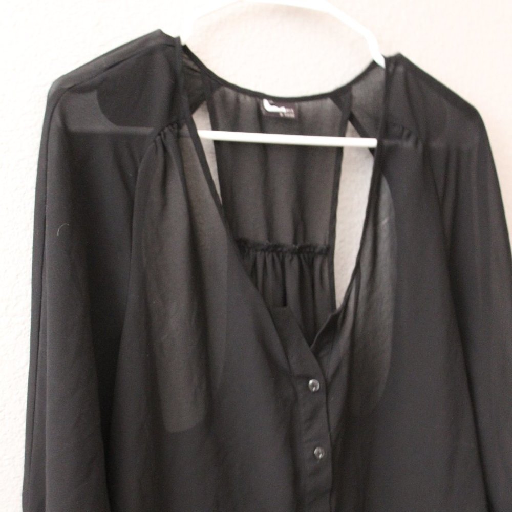 Sheer Black Top
